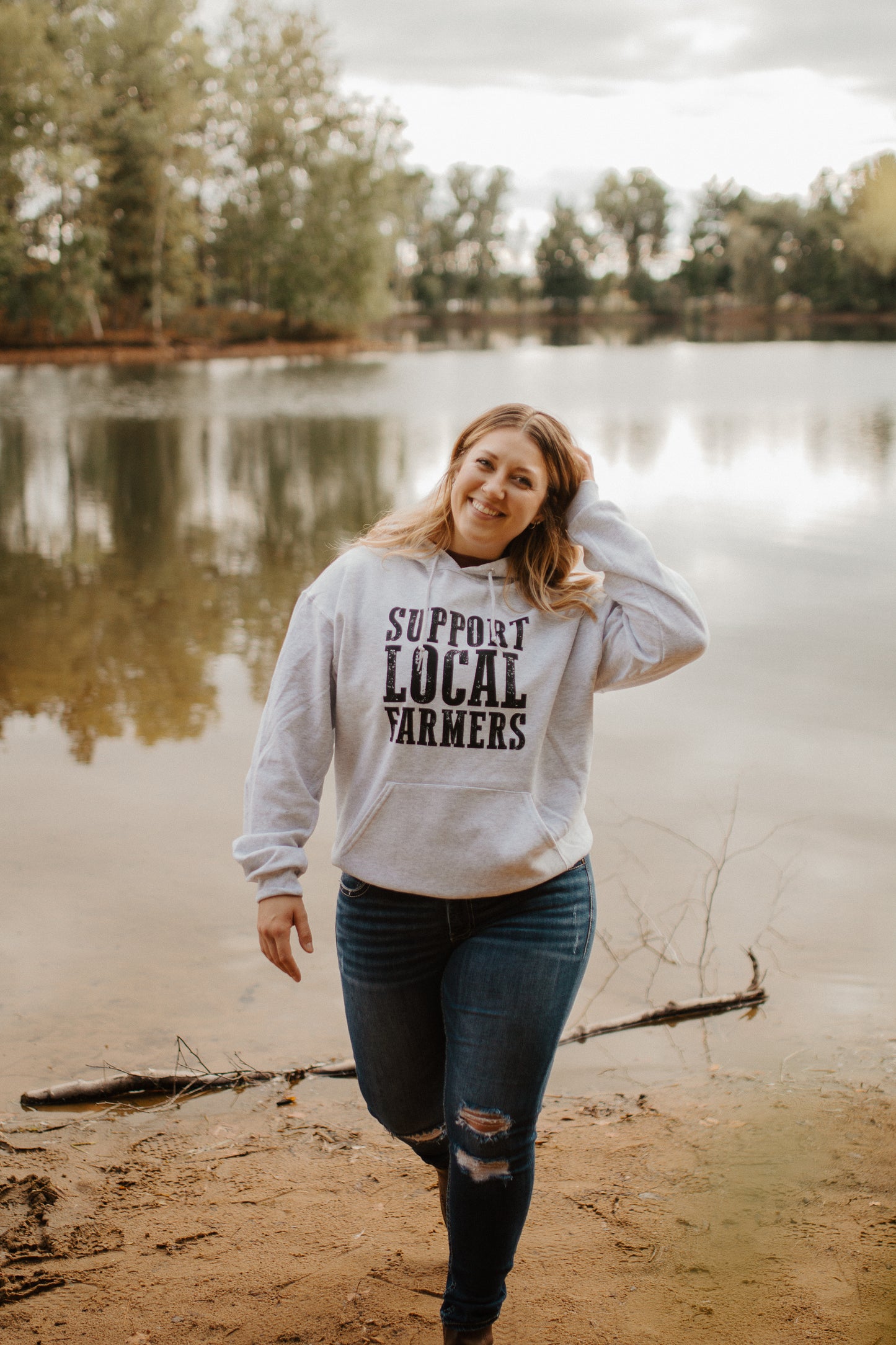 Support Local Farmers Hooded Sweatshirt