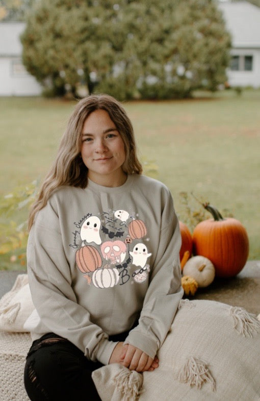 Trick or Treat Boo Crewneck